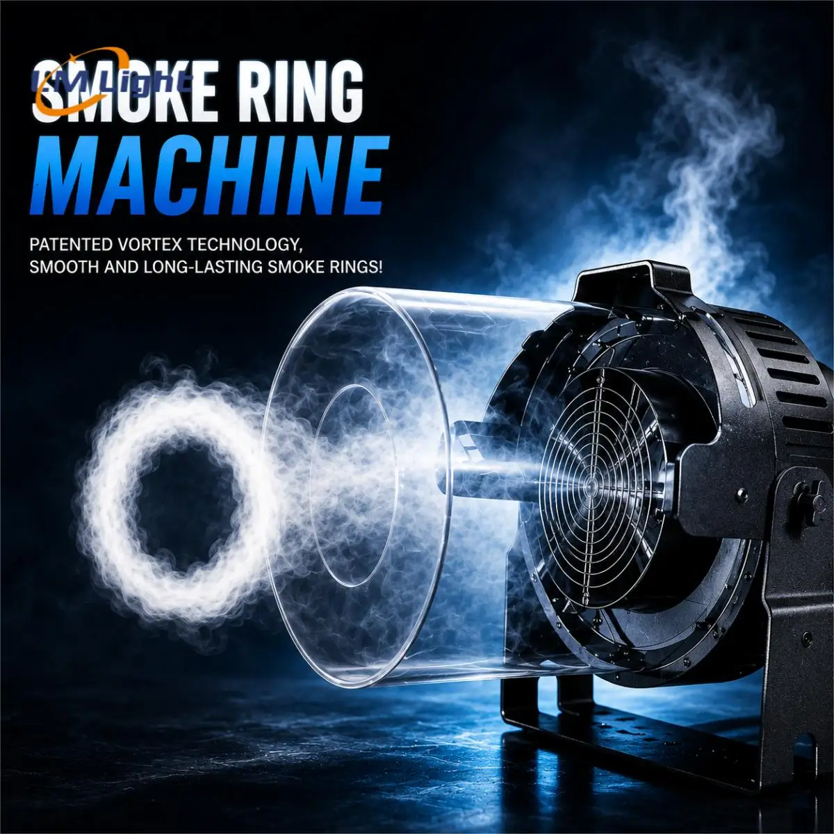 The new 600W DMX/remote control smoke machine is suitable for DJ performances, stage events, special effects, smoke ring guns