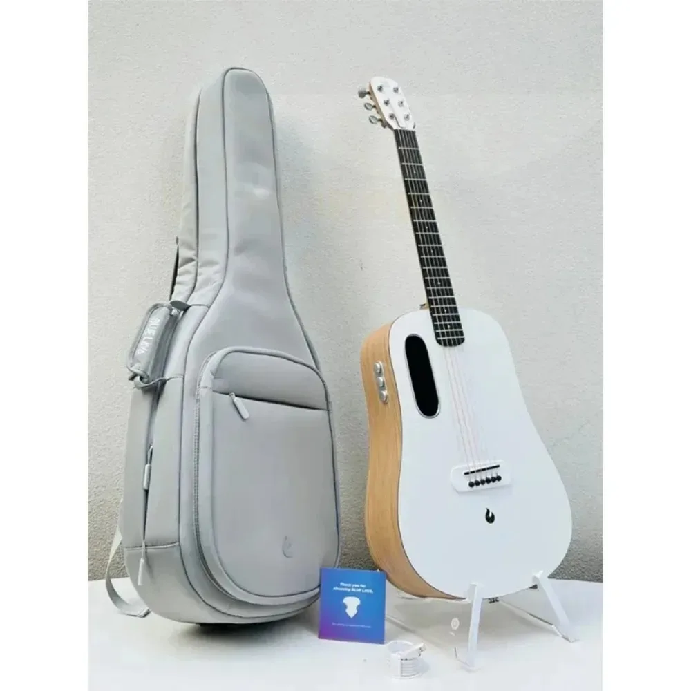 BLUE LAVA FreeBoost Smart Guitar 36 Inch Travel Acoustic Guitar with Tuner Recording and Beat Functions Beginner Guitar