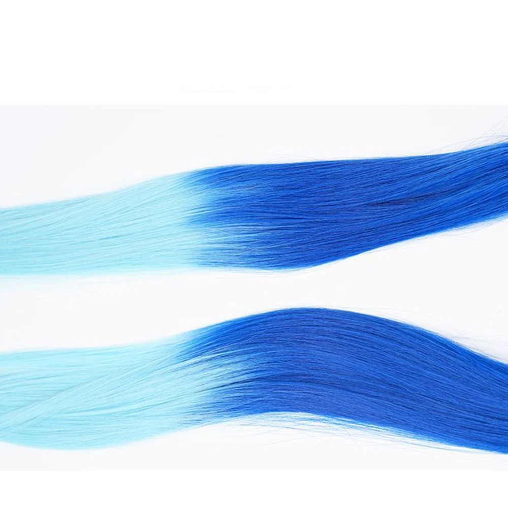 Anime a centena linha última defesa academia cosplay peruca amemiya darumi azul cabelo longo resistente ao calor perucas sintéticas dia das bruxas