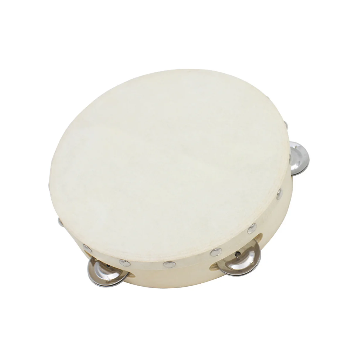 

8 Inch Tambourine Drum Bell Single Row Metal Jingles Party Ktv Musical Instrument Percussion Educational for Kids