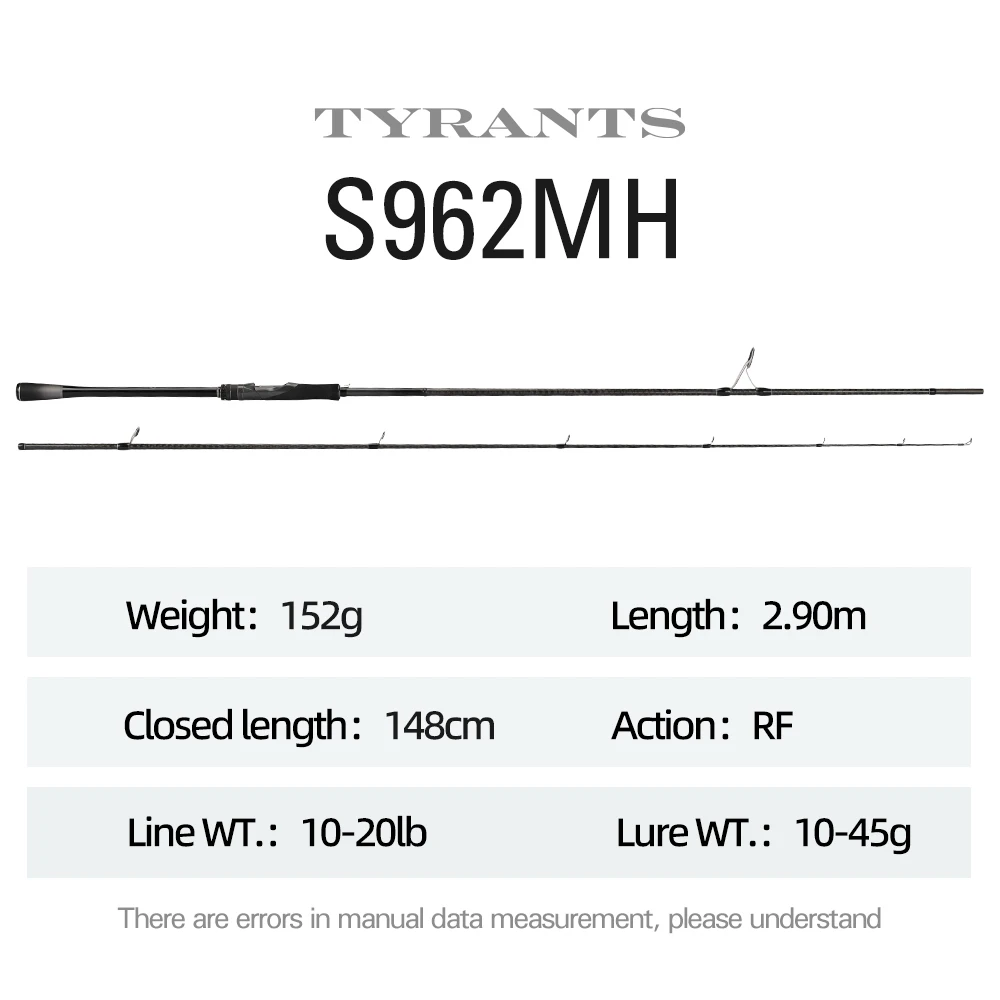 TSURINOYA Inshore Spinning Rod TYRANTS S802M S902M S962M S962MH 2