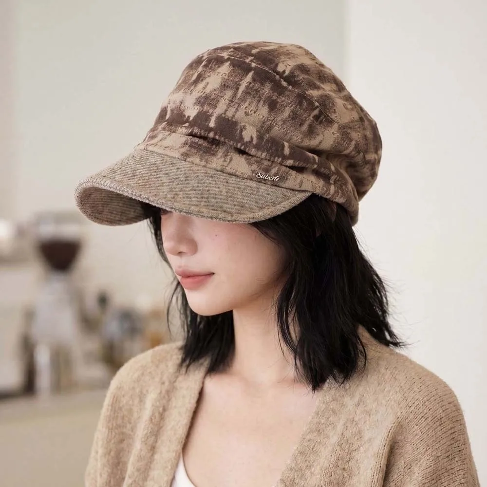 Grid Peaked Hat Warm Plaid Newsboy Cap Vintage Soft Checked Slouchy Hat Elegant All Match Visor Beret Cap Shopping