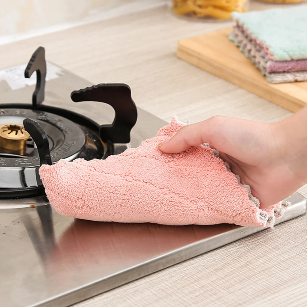 

Dishcloth Kitchen Wipe Cloth Absorbent Rag Washing Towel Kitchenware Cleaning Strong Water Double Fiber Home Car