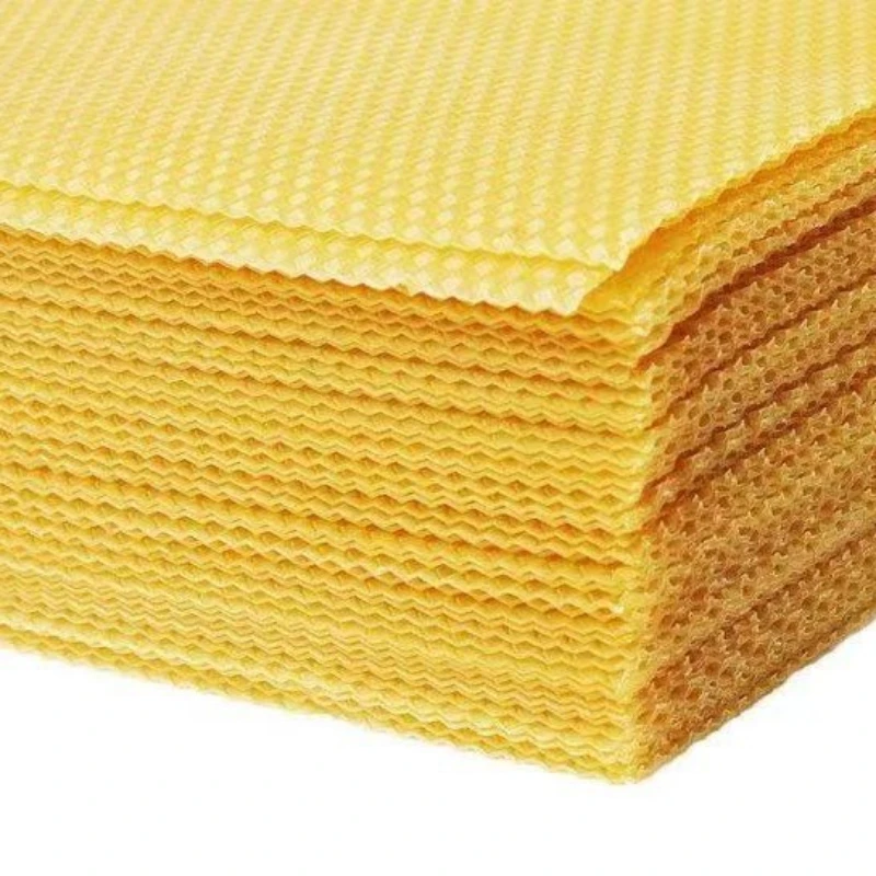 30pcs Yellow Honeycomb Foundation Bee Hive Wax Frames Beekeeping Equipment Sheet 40x25cm