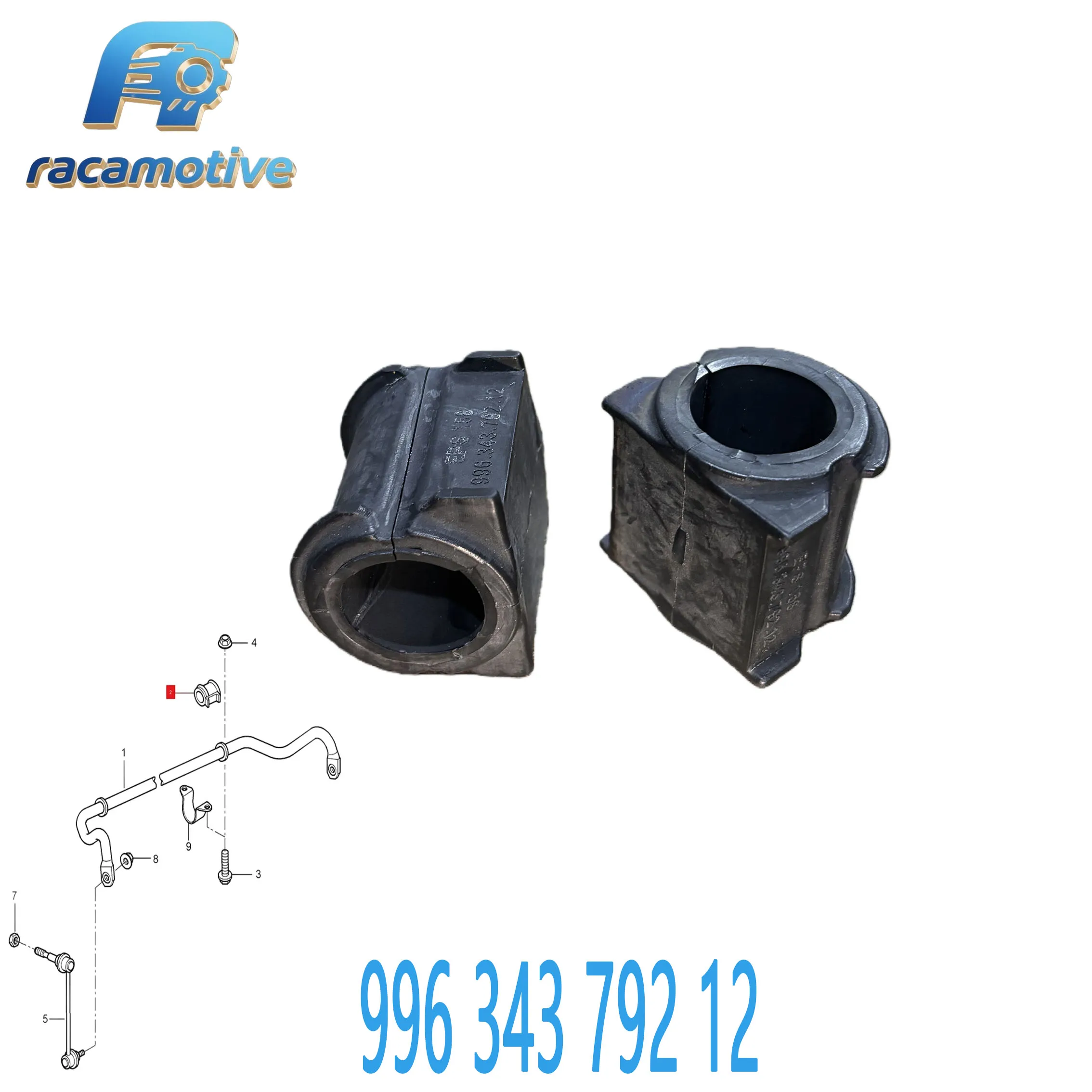99634379212 Suitable for Porsche 911 997 Cayman 987 996 Boxster 986 Front Suspension Anti-Roll Bar Bushing 996 343 792 12. - view 3