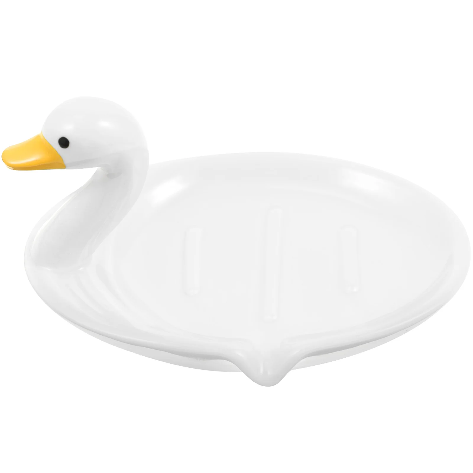 بطة شكل الذاتي استنزاف طبق الصابون السيراميك بالوعة الحمام حامل الصابون صينية الاستحمام الزخرفية بالوعة المنظم حامل الإسفنج ، #5