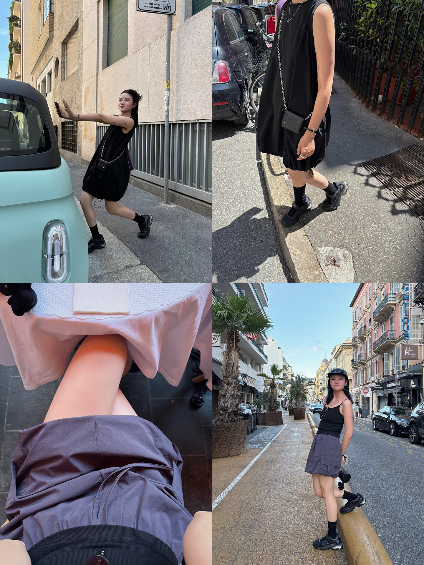 

iWiNG Lightweight Summer Outdoor Functional Series Dstring Bloom ey Purple Bla Skirt Casual Sle Ci Commute Skirt