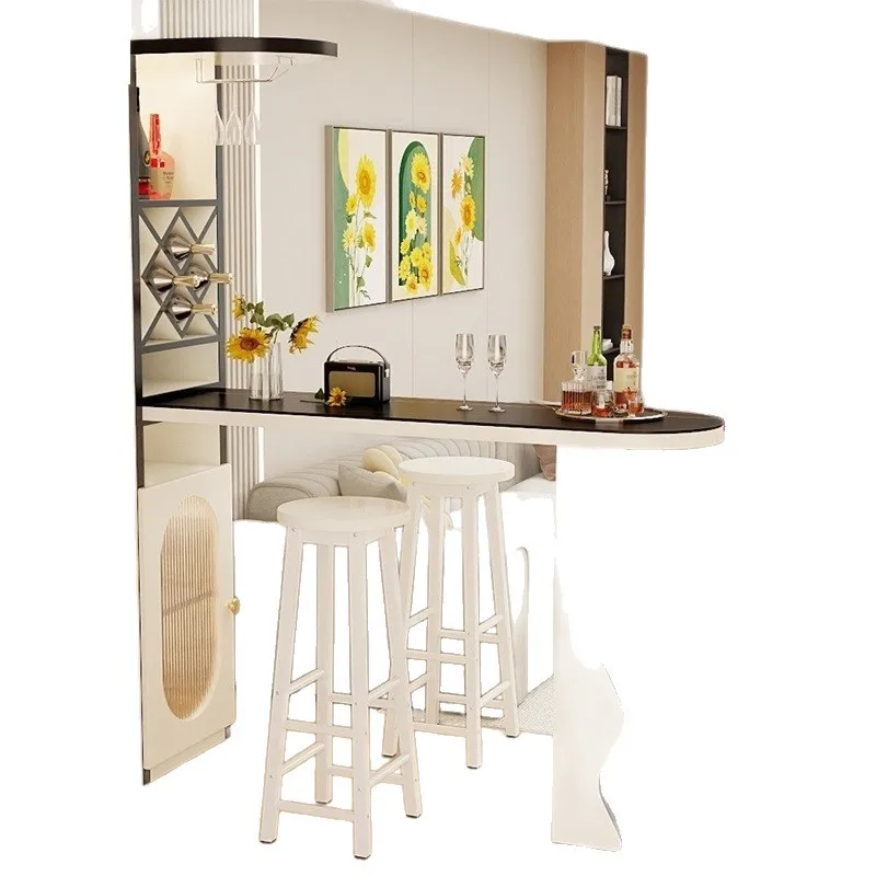 

Cream wind household living room partition simple dining cabinet integrated