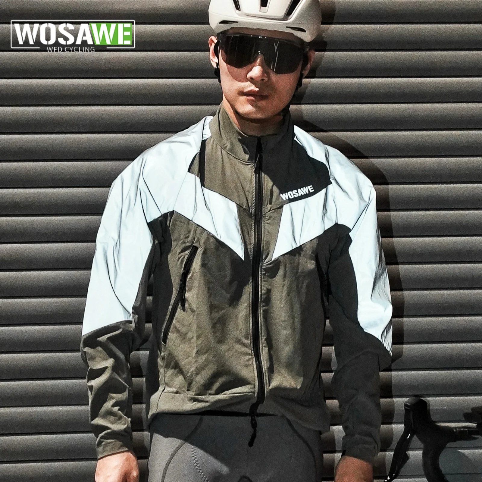 

WOSAWE Cycling Reflective Jacket Windbreaker Ultralight Windproof Jacket MTB Road Bike Wind Coat Long Sleeve Bicycle Clothing