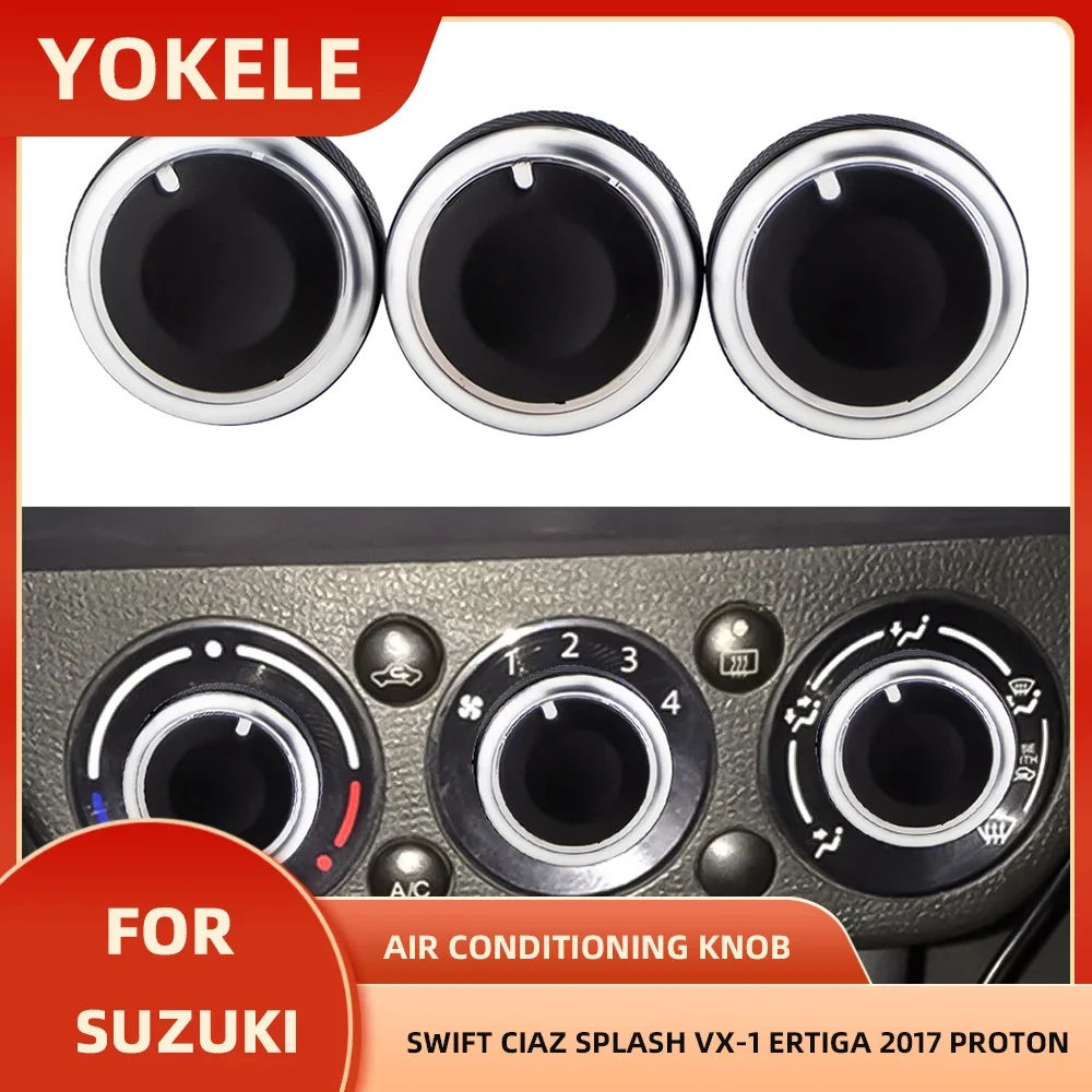 3Pcs/set AC Knob Car Air Conditioning Knob for Suzuki Swift Ciaz Splash Mazda VX-1 ERTIGA 2017 Proton Interior Accessories