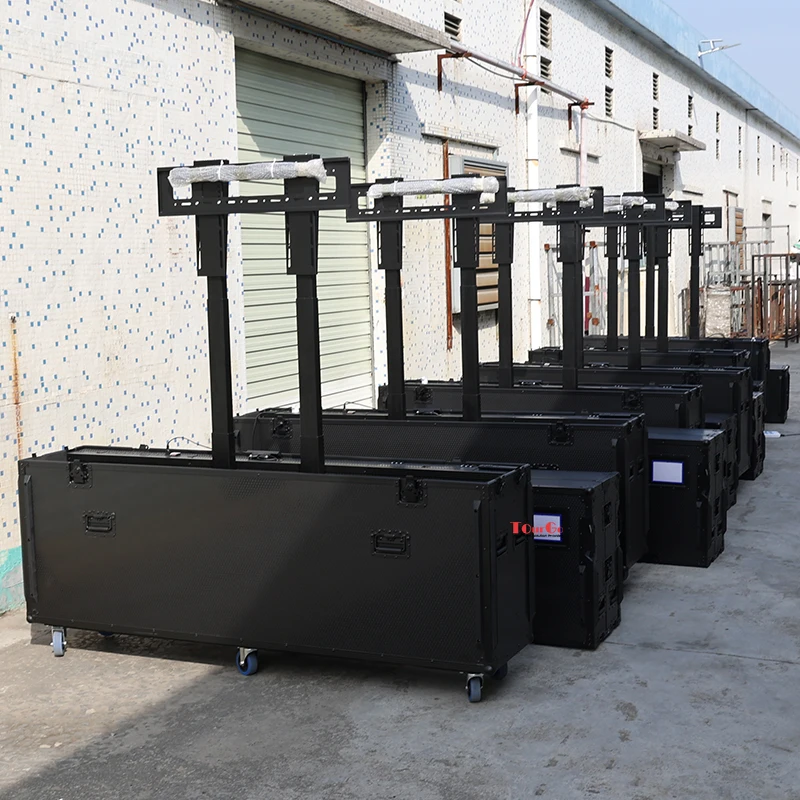 Monitor Transport case / Electric Flight Case with TV Lift for Trade Fairs/Conferences