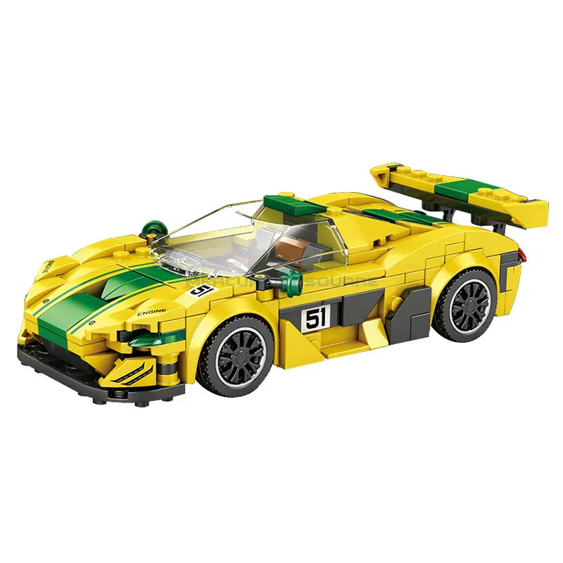 Speed Hypercar P1 GTR Racing Car Model Building Blocks MOC Reobrix 677 High Tech Vehicle Bricks Toy Kids Boys Xmas Gift