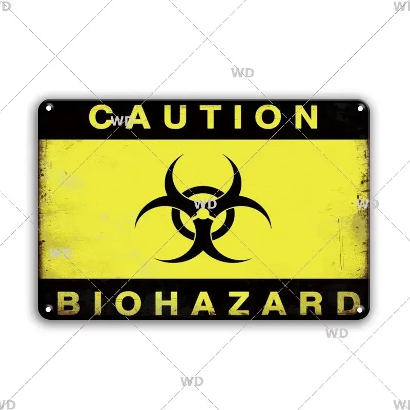 Vintage-Blechschild zur Aufbewahrung von nuklearem Kraftstoff – 30,5 x 20,3 cm, deutscher Text und Bambusblatt, Retro-Industrie-Heimbar-Dekoration, Geschenk, 1 Stück