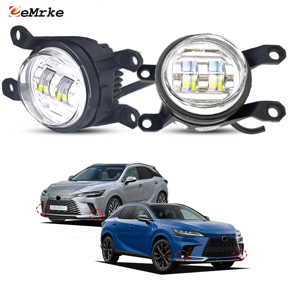 30W Led Fog Lights Replace For Lexus RX AL30 RX350 RX450+ RX500h F Sport 2023 2024 2025 Daytime Running Light Fog Driving Lamp