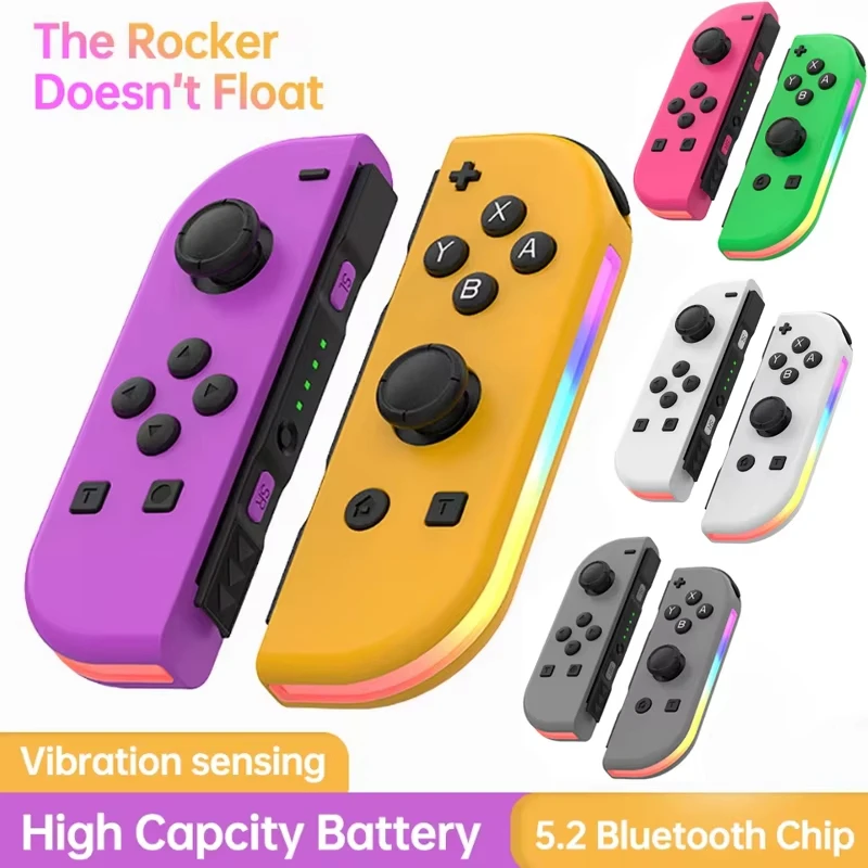 JoyPad Controller Joycons 6 Axis Gyro Wireless Gamepad For Nintendo Switch Joystick Wake Up Function with Dual Vibration