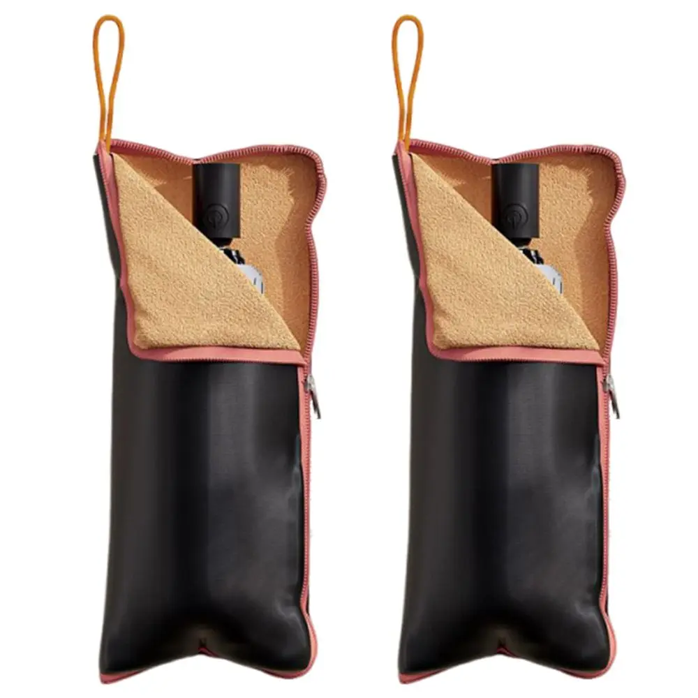 

2Pcs Absorbs Water Wet Umbrellas Bag Portable Waterproof Umbrella Storage Cover Reusable with Handle Umbrellas Carry Case