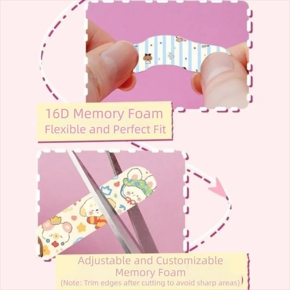 10/20/30/50Pcs Reusable Nose Shaping Stickers Adjustable Cuttable Nose Lift Strips Elongated Exquisite Result Cute Design