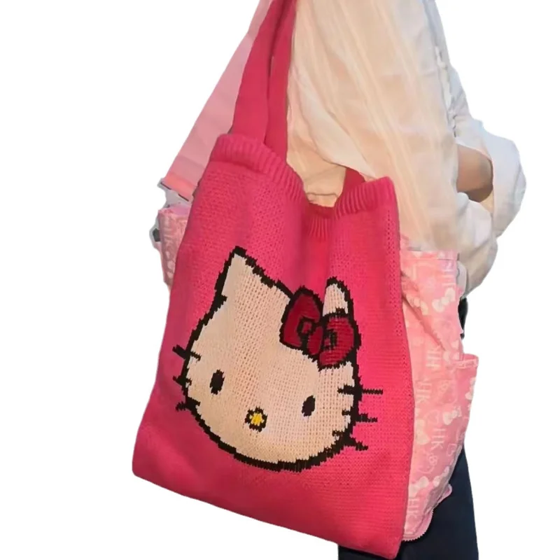 Sanrio Nieuwe Hello Kitty Crossbody Handtas Schattige Cartoon Casual Schouderpad Met Grote Capaciteit Lichtgewicht Schoudertas