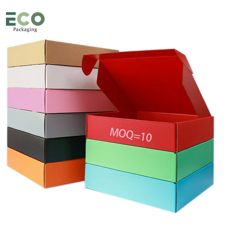 Custom E Commerce Folding Paper Box Eco Friendly Recycled Cardboard Kraft Shipping Paper Box With Logo