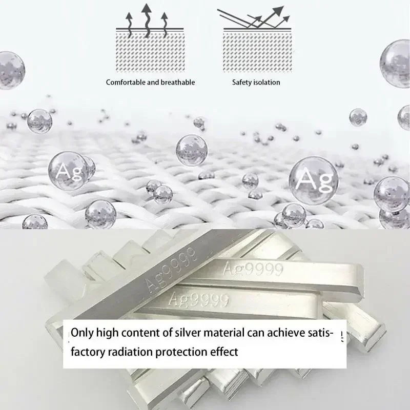 Silver Fiber Electromagnetic Wave Rfid Shielding Beanie, Capa protetora do cérebro, Monocromático Emf Proteção Hat, Blindagem Rf e Microondas