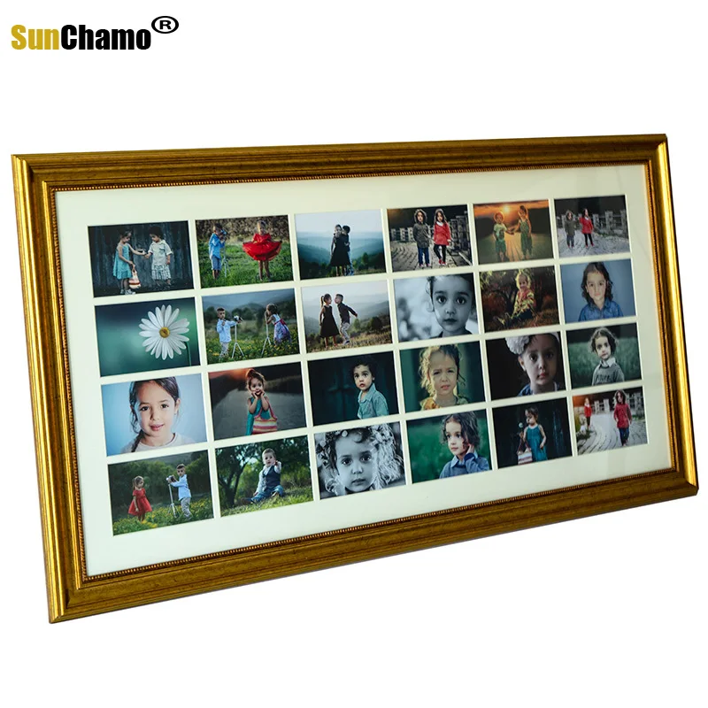 Sunchamo Rectangular Photo Frame Paperboard Mounting 6-inch 24 Wall Children's Foto Wedding Dress Printing Sofa Study 50x100CM