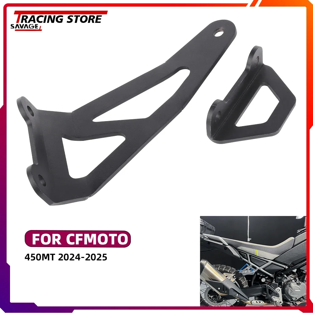 

2024 450MT Steel Foot Rest Blanking Plates Guard For CFMOTO 450 MT Footpegs FootRest Exhaust Hanger Bracket Accessories MT 450