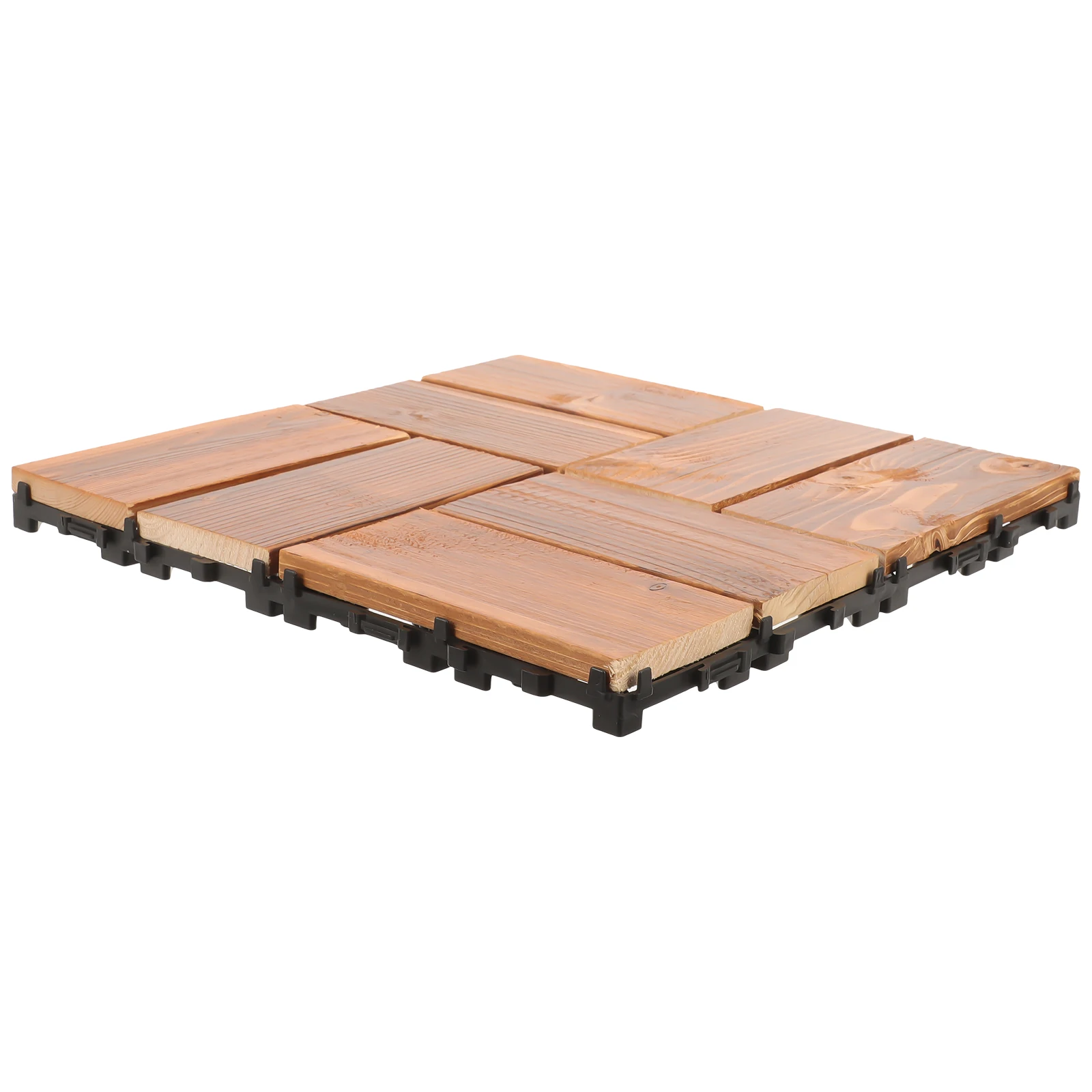 

Corrosion Resistant Carbonized Wood Flooring Durable Plastic Deck Tiles Balcony Garden Patio Pathway Outdoor Kitchen Floor