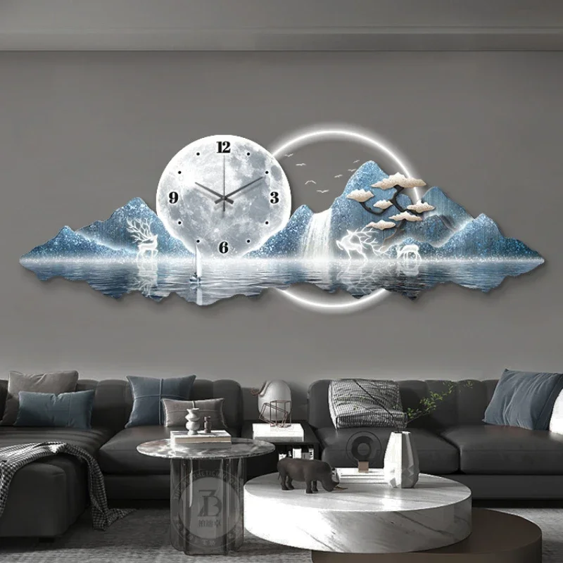 Modern Simplicity Wall Clock Light Unique Living Room Digital Wall Watch Kitchen Scenery Horloges Murales Home Decoration