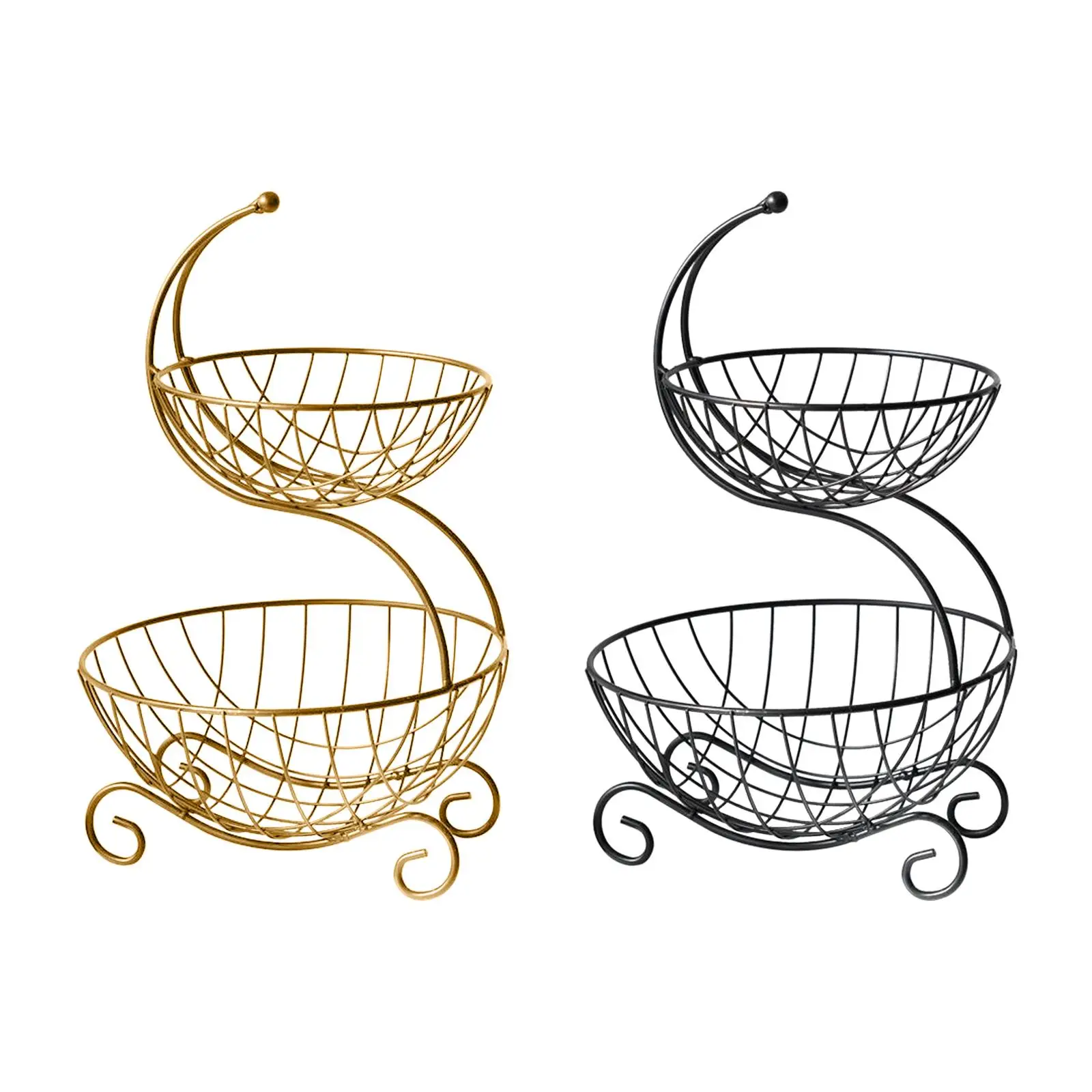 

Fruit Basket Stand Holder Organizer for Home Decor Living Room Bread Snack Veggies Produce Kitchen Countertop Table Decor