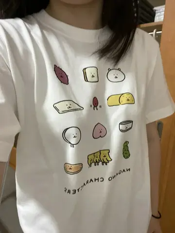 Korean Sle 반팔 여성 티셔츠 캐주얼 스트리트웨어 만화 프린트 탑 트렌디 통근 Faion Tee