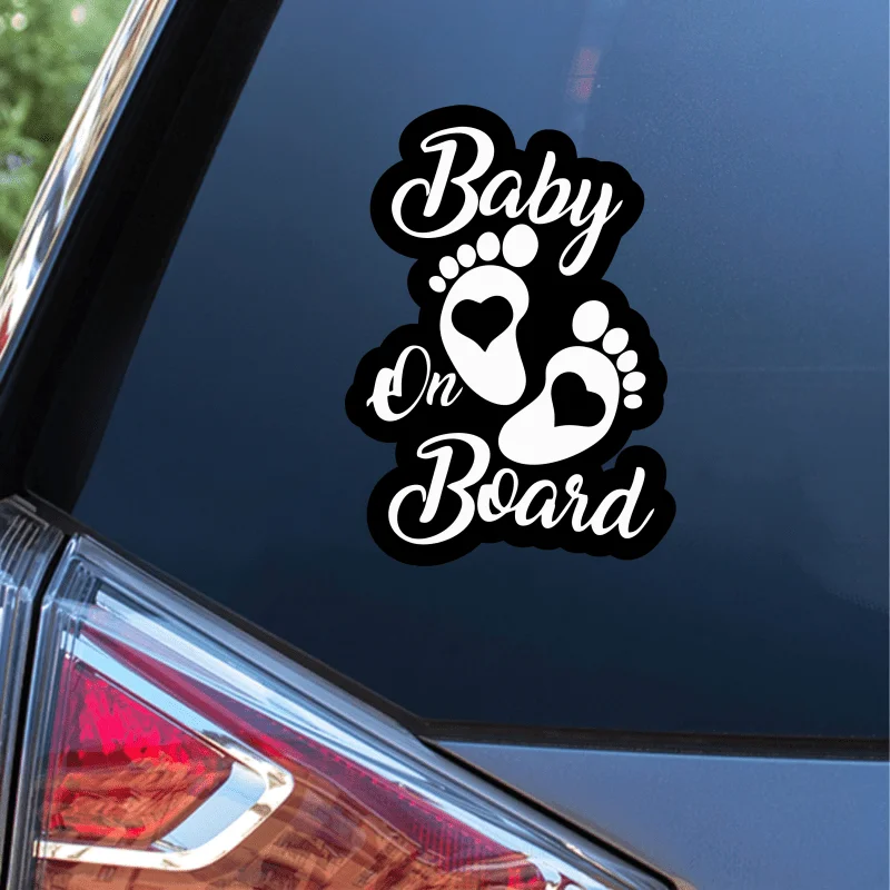 

Waterproof Footprint Vinyl Stickers, Universal Car Body Window Bumper Decals for Truck Motorcycle Wall Laptop