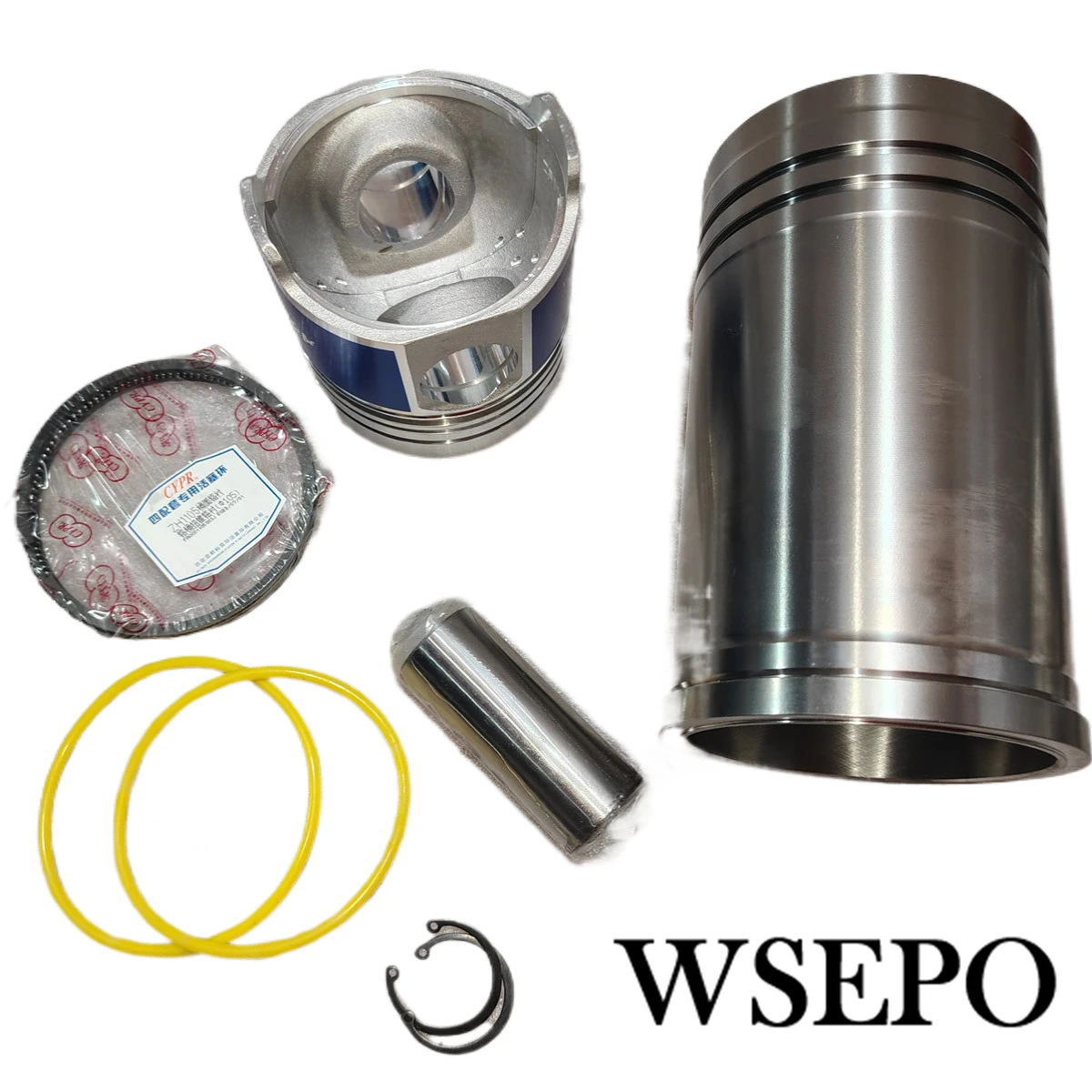 Cylinder Sleeve Liner Piston Kit(06 PC Kit) for Direct Injection ZS1105 4 Stroke Small Water Cooled Diesel Engine