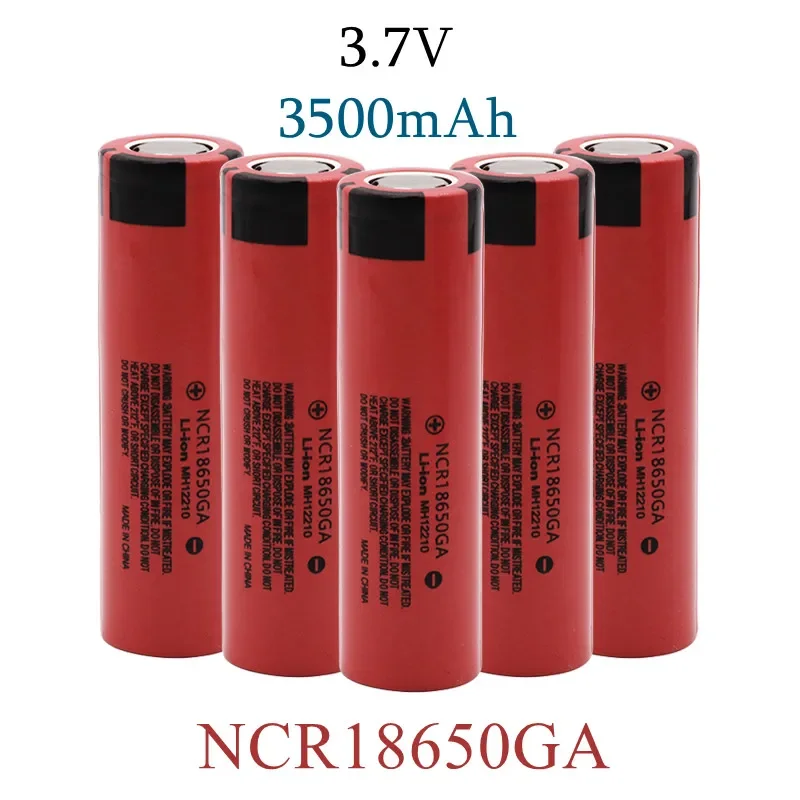 

100% 2025New Original NCR 18650GA High Discharge 3.7V 3500mAh 18650 Rechargeable Battery Flashlight Flat-top Lithium Battery