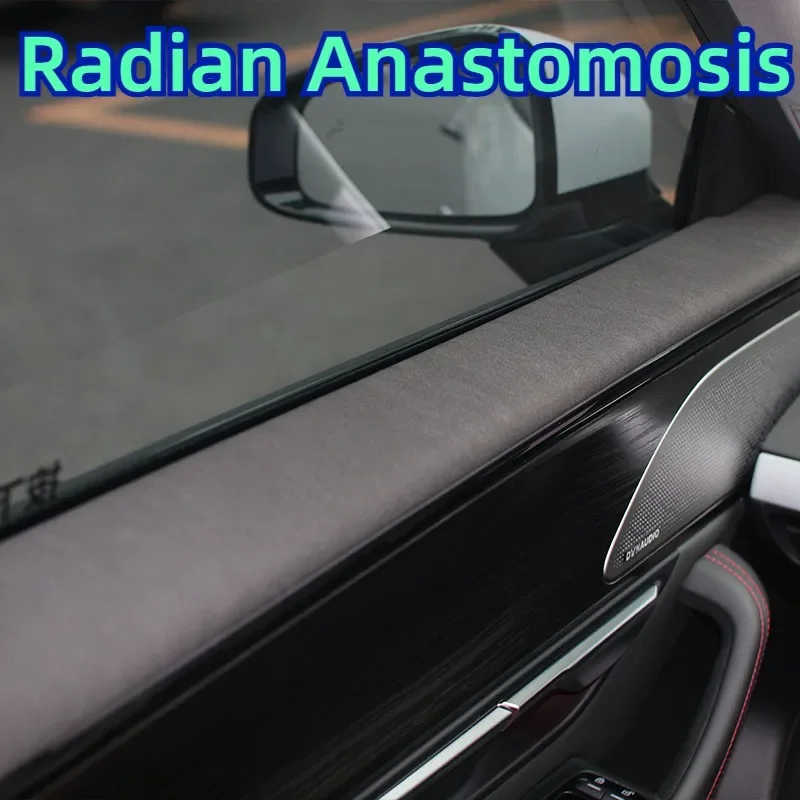 

Car Door Side Suede Panel Anti-scrape Wear-resisting Leather Trim Interior Accessories for XPeng P7 P7i