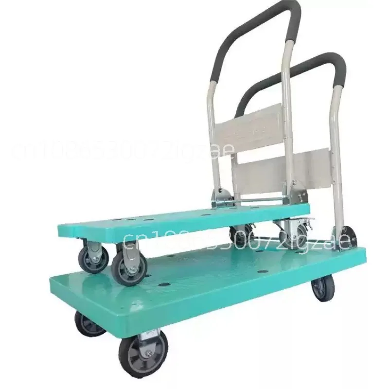 Single-layer folding trolley casters with brakes Storage handling capacity