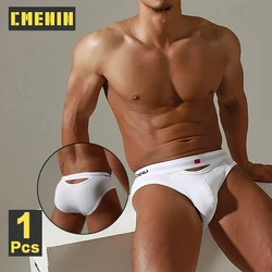 CMENIN 2024 Cotton Sexy Men Underwear Bikini Men Briefs Men's Underwear with Front Cutout Mens Panties Breathable Sissy Briefs