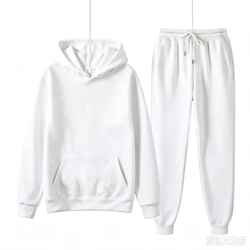 Women's Autumn and Winter Solid Color Hooded Pullover Long Sleeve Loose Sweat Sweat Pants Home Daily Fashion Suit