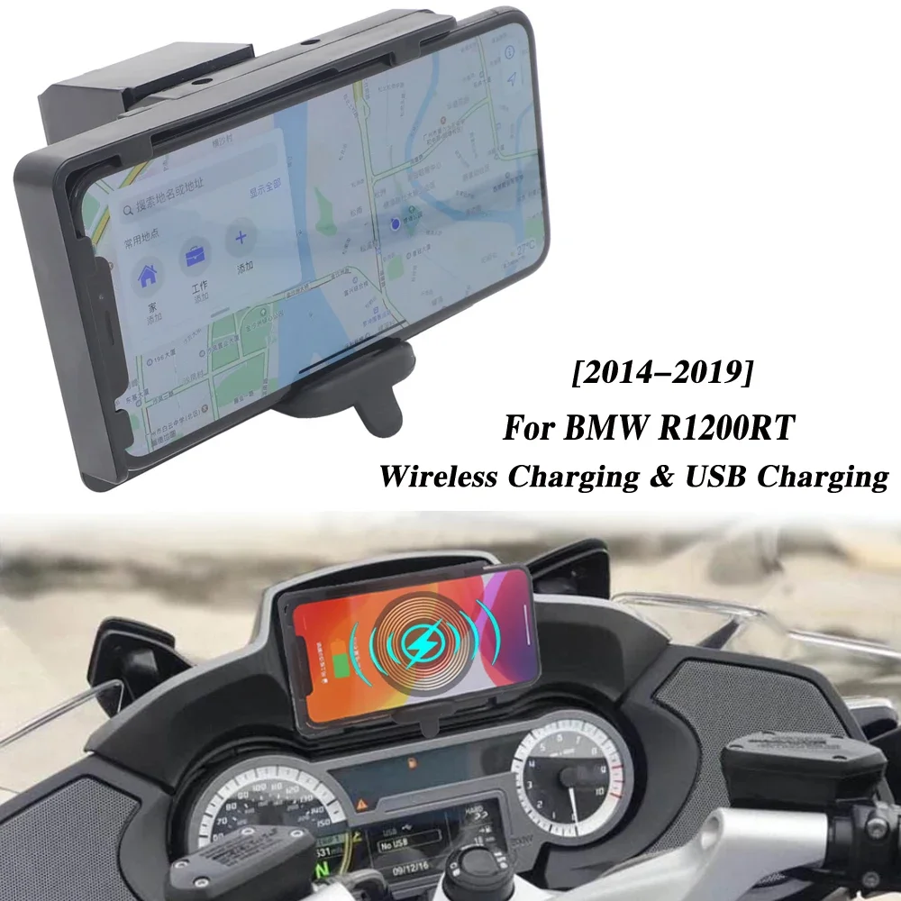 

Motorcycle GPS Navigation Bracket Replacement Parts For BMW R1200RT R1200 RT 2014-2020 2019 Phone Holders Stands USB Charging