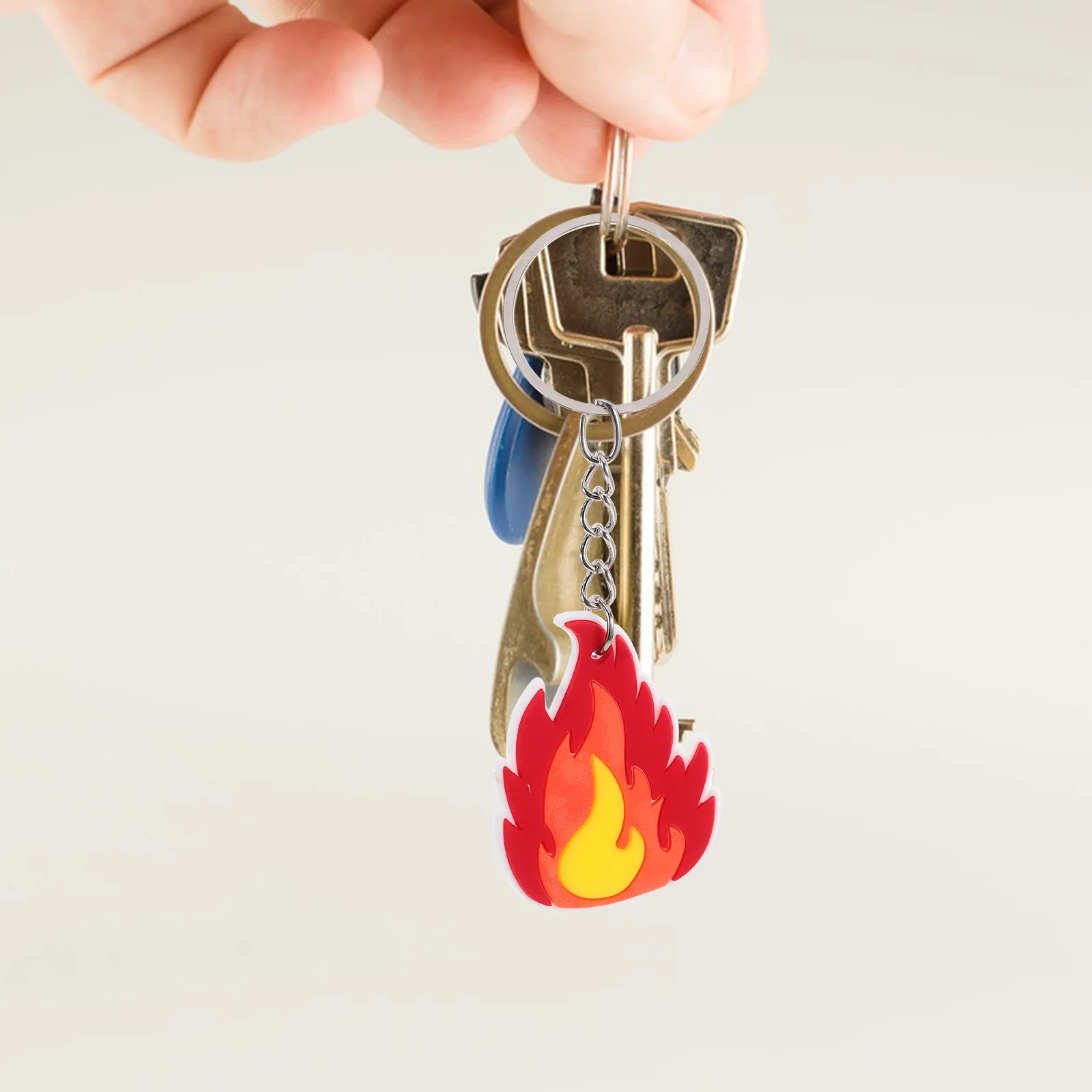 

10pcs Firefighter Keychain Flame Charm Firefighter Party Favors Fire Truck Decor Heroic Fireman Birthday Gift Unique