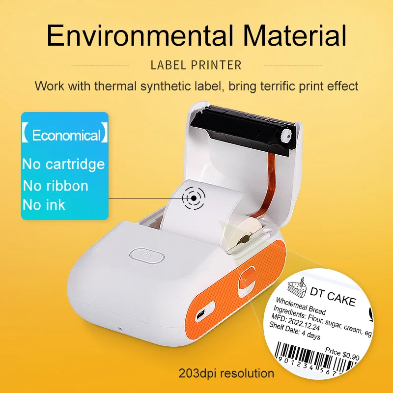 DETONGER DP26 Thermal Label Printer Portable Bluetooth Label Maker