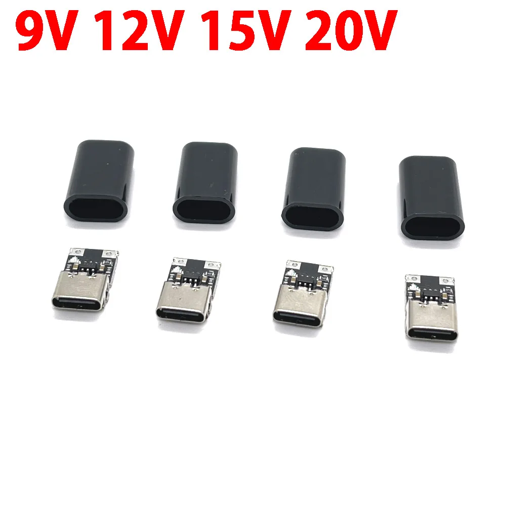 1set 1pcs PD 2 3.0 LDE Fast Charge PD/QC PD decoy module 9V 12V 15V 20V DC trigger cable USB Type-C Male QC4 charge connector