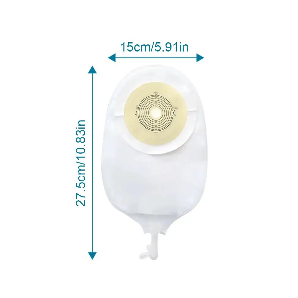 2/10pcs Urostomy Bag Barriers Ostomy Supplies Colostomy Bags Two Piece Drainable Pouches With Hoop And Look Ileostomy Stoma Care