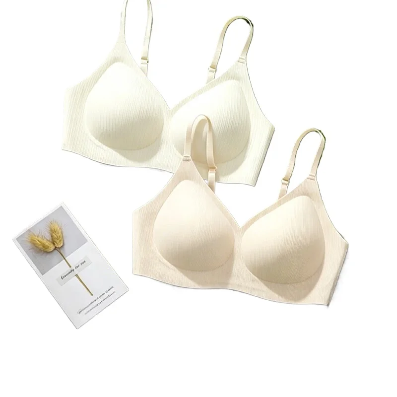 KUCLUT Summer Thin Seamless Invisible Bras for Women Wireless Push Up Lift Up Bra for Small Chest Women Underwear