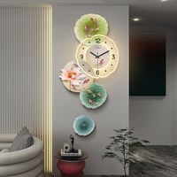 Wall clock, living room clock, creative and atmospheric wall lamp, high-end decorative painting, modern and simple clock
