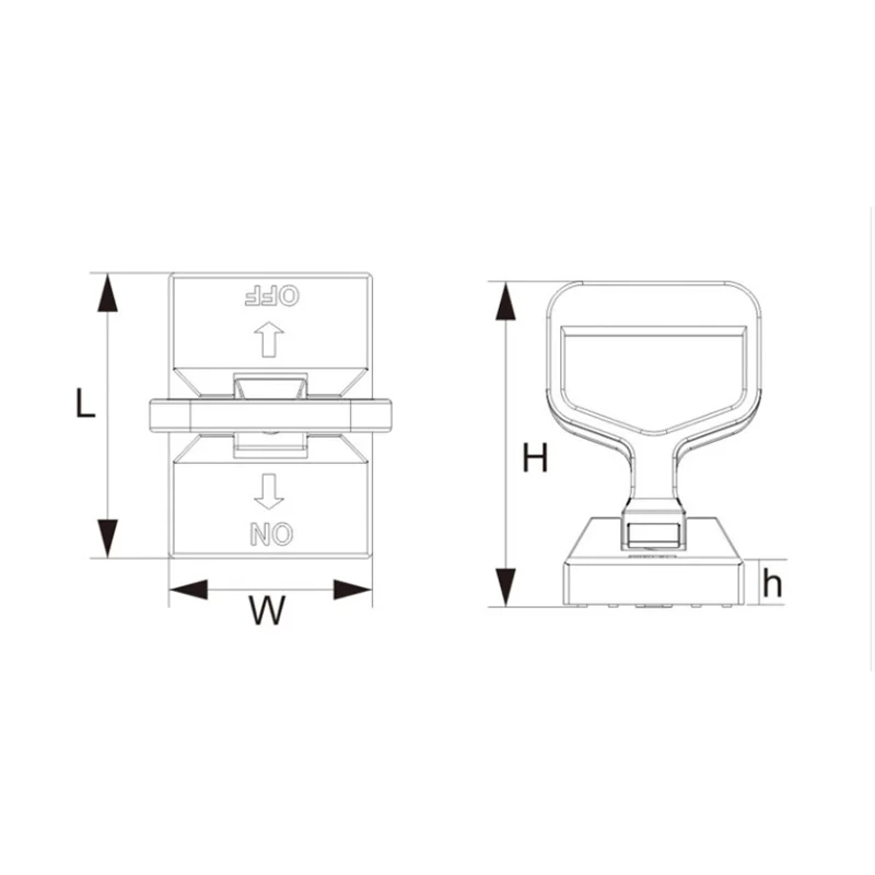 Permanent magnet lifter 50KG manual lifting and handling steel plate tool magnetic loading artifact flat magnetic chuck