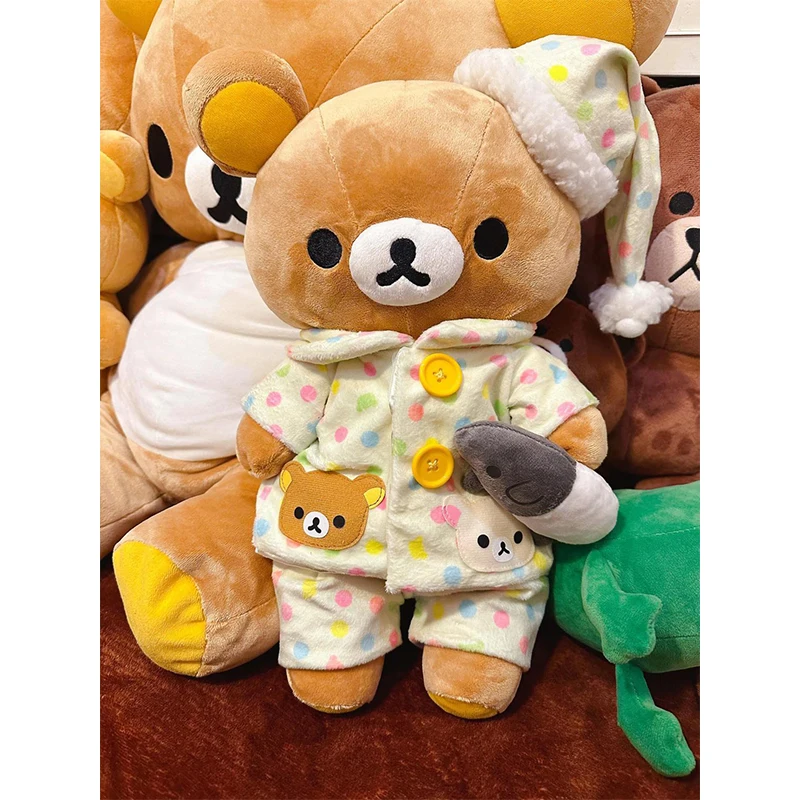 Kawaii Cartoon Rilakkuma Pajamas Doll Plush Toys Pillow Bedroom Sofa Ornament Cotton Children Birthday Gift Girl Christmas Gift