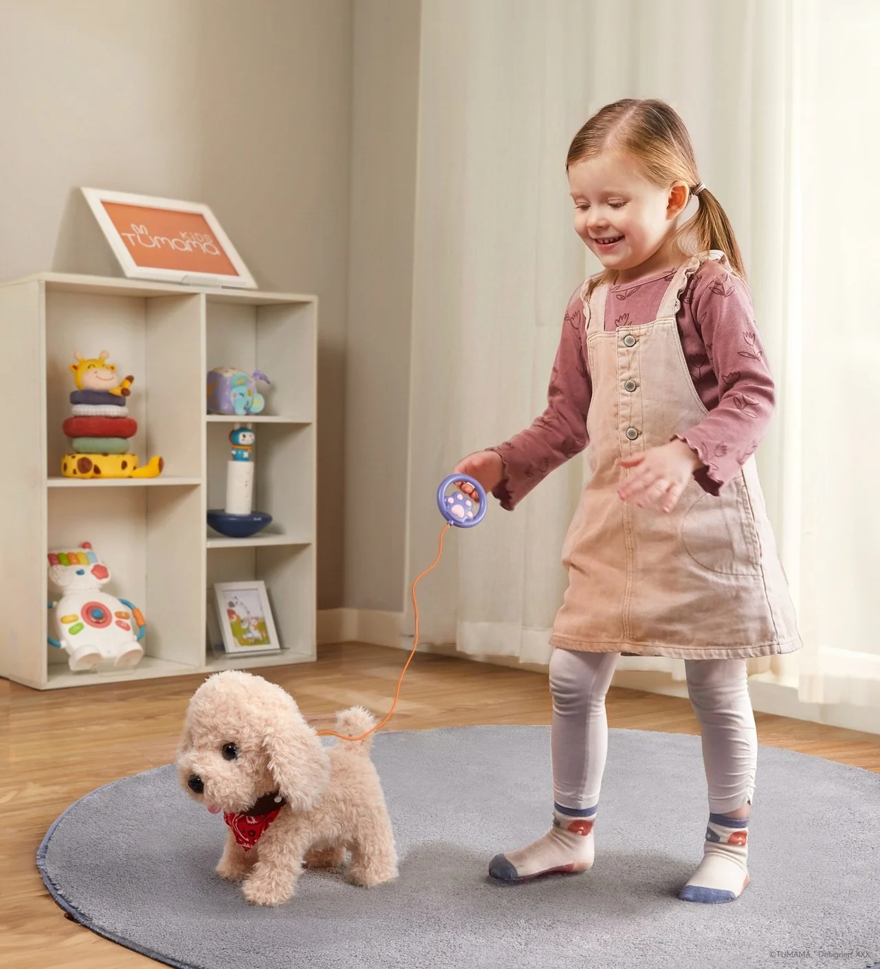 Jouet électronique en peluche pour chien, chiot, jouets interactifs amusants, promenades, aboiements, secouer la queue, habiller, Animal en peluche réaliste, cadeau pour filles