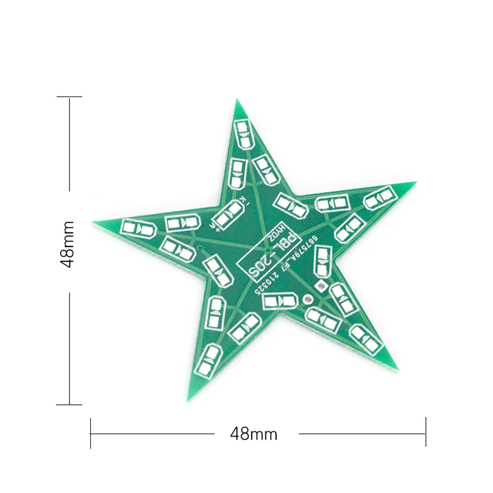 Students Training DIY Kit Five-Pointed Star Breathing Light Gradient LED Light for Christmas Soldering Training Red