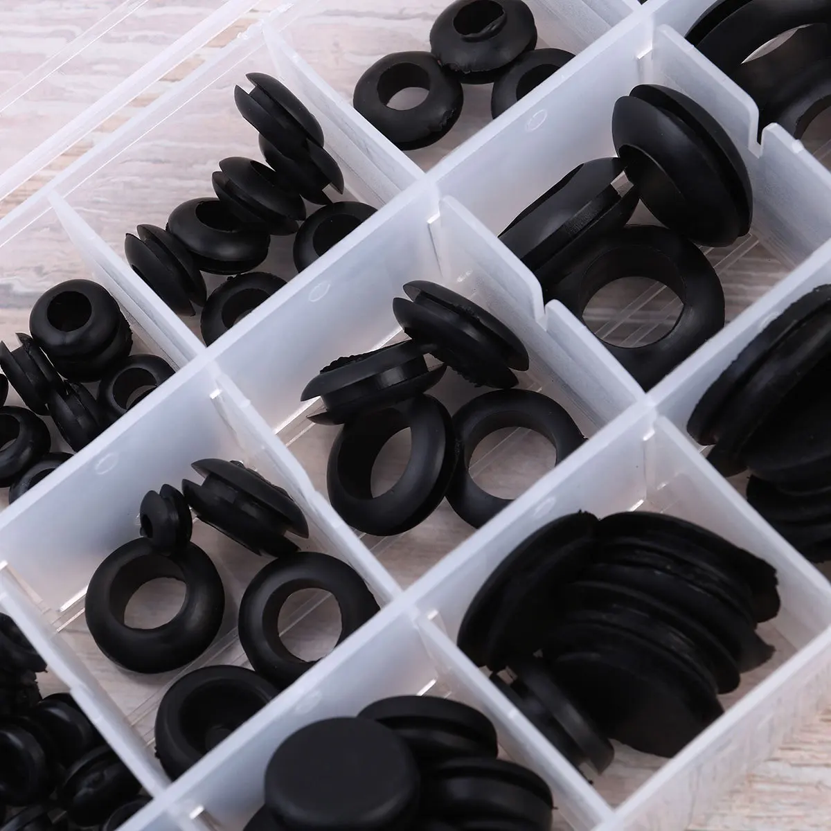 

125pcs Black Rubber Seal Ring Retaining Grommet Set Heat Resistant Durable For Auto Appliances Waterproof Gasket Kits