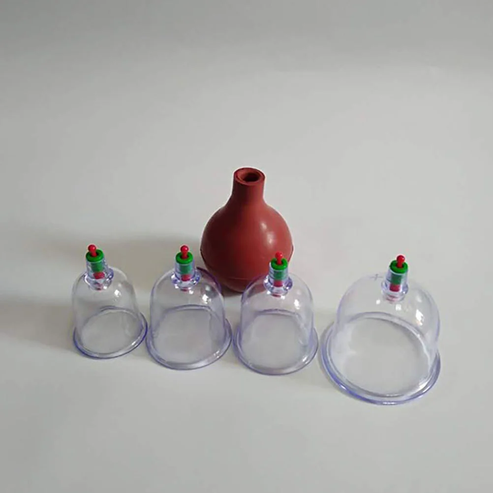 

6 Pc Cups with 1 PC Rubber Ball Vacuum Chinese Body Cupping Home Cure Therapy Set Cupping device